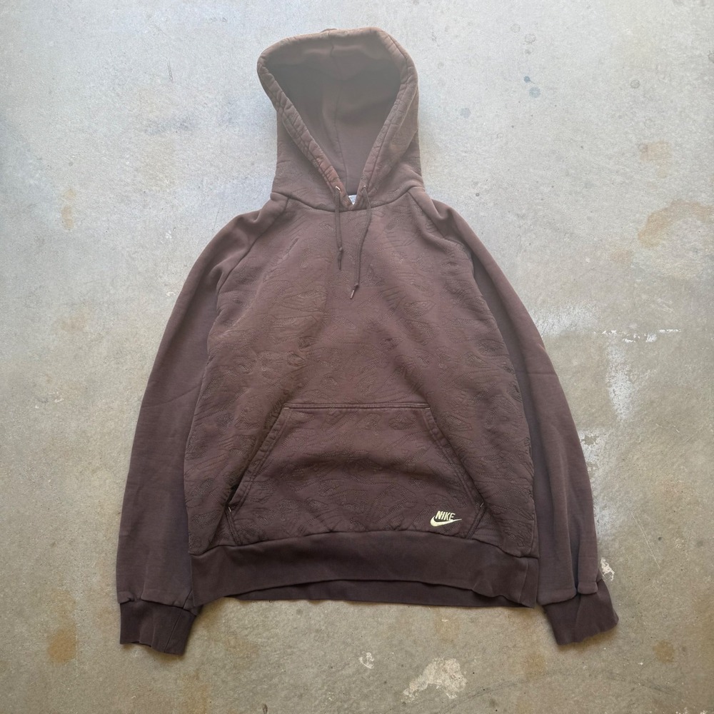 Y2K Nike Mens Brown Sneaker AOP Hoodie XL